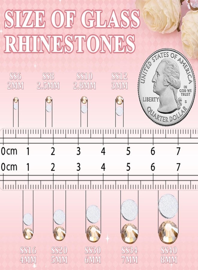 TINKRSTUFF 2000PCS SS20/5mm Crystal Rhinestones (Golden Shadow/Champagne), Bedazzling Flatback Glass Rhinestones for Crafting, Gems Diomand for Tumbler Shoes Clothing Nail Art - Image 3